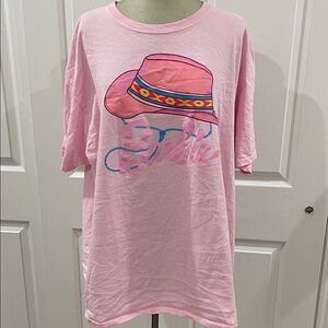Barbie Pink women’s T-Shirt with Colorful Hat Design